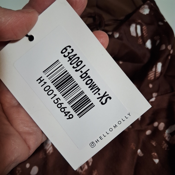 Hello Molly Gimme Whiplash Midi Dress Brown. Size XS NWT - Picture 11 of 16